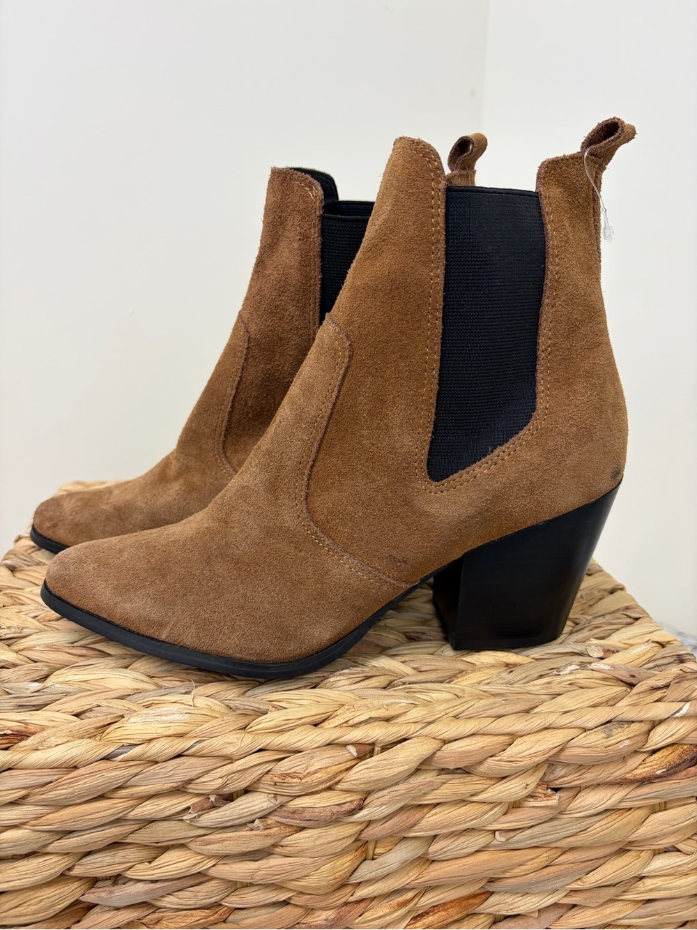 Steve Madden Brown Suede Chelsea Ankle Booties